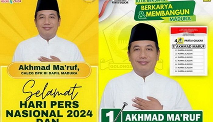 Caleg DPR RI Dapil XI Madura Akhmad Ma’ruf, Apresiasi Pemilu Damai Garapan PWI Sumenep Dan Harap Pers Turut Mengawal Terwujudnya Provinsi Madura